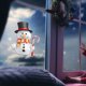 thumbnail image 3 of Gwong Decoración hogareña Pegatina de pared atractiva Superficie lisa PVC Muñeco de nieve Modelo de vidrio de Navidad Calcomanía para uso diario Gwong 21083351, 3 of 6