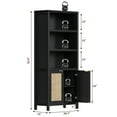 thumbnail image 3 of SICOTAS Rattan 5 Tier Bookshelf Set, Black 5-Shelf Library Bookcase, 3 of 8