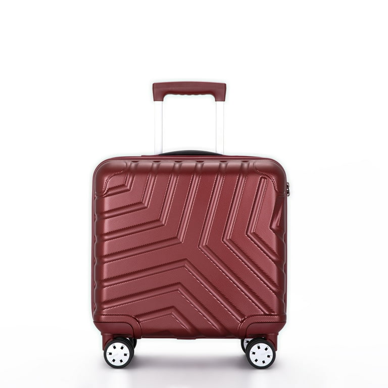 paproos Hard Shell Luggage 16 Inch Carry on Suitcase with Spinner Wheels 100 PC Hardside Lightweight Carry On Luggage Trolley Suitcase Cool Rolling