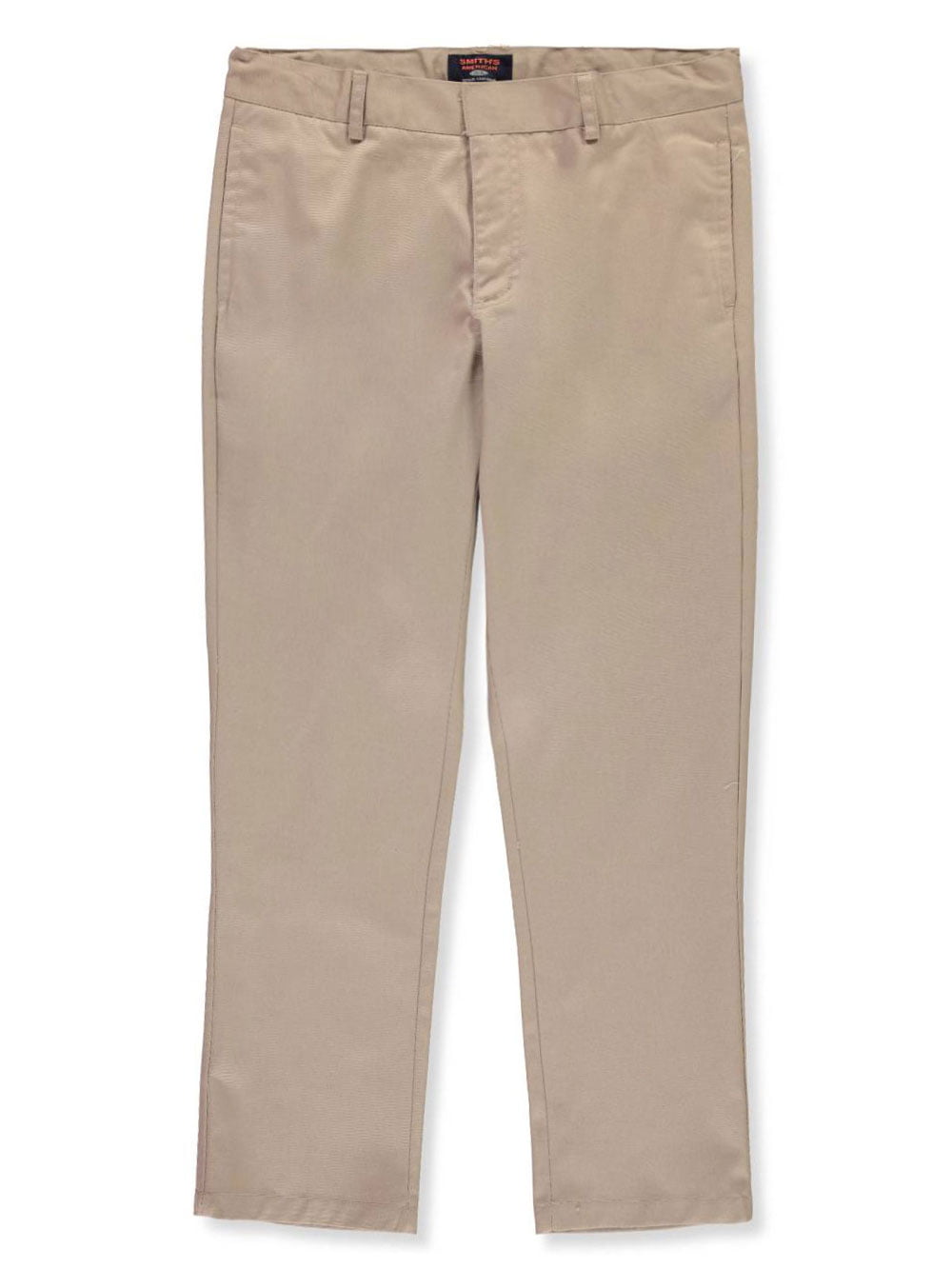 Smith's American Boys' Flat Front Twill Uniform /School Pants - khaki ...