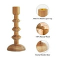 thumbnail image 3 of Acaoa Acacia Wood Pillar Candle Holder ,Set of 3 is a unique addition to your stylish home. Give your space a radiant illumination with these beautifully crafted candle holders., 3 of 5