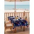 thumbnail image 2 of 54x80 Inch Outdoor Tablecloth with Umbrella Hole Zipper Rectangle Jellyfish Rectangular Tablecloths Outside Waterproof Rainbow Ocean Coastal Animal Dream Starry Sky Patio Table Cover for Picnic Party, 2 of 8