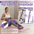 thumbnail image 3 of Upgraded Pedal Resistance Band with Handle, Adjustable 30-60LBS Exercise Bands for Home Gym, Sit Up Equipment for Full Body Workout, Core, Abs, Legs, Arms - Portable Workout Equipment for Women & Men, 3 of 7