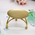 thumbnail image 4 of relayinert Candle Holder Round Golden Iron Candlestick Table Desktop Candle Stand Home Wedding Party Ornament, 4 of 7