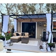 thumbnail image 4 of PURPLE LEAF Outdoor Retractable Pergola with Sun Shade Canopy 10' x 13' Patio Aluminum Pergola Shelter for Backyard Deck Garden Modern Metal Grape Trellis Pergola, Beige, 4 of 11