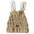 thumbnail image 1 of Dry Hair Cap Absorbent Fast Drying Rabbit Ears Hair Turban Hair Wrap for Adults, 1 of 8
