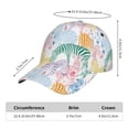 thumbnail image 2 of Gaeub Zebra Colourful Print Baseball Caps,Adjustable Hat, One Size,Fashion Adjustable Dad Hats for Men/Women, 2 of 6