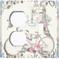 thumbnail image 4 of Metal Light Switch Plate Cover Vintage Paris Floral Eiffel Tower Card PRS023, 4 of 13