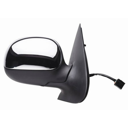 61131F - Fit System Passenger Side Mirror for 98-02 Ford Expedition/ Lincoln Navigator  98-03 F150/F250 LD 4 Door Crew Cab  black  w/o signal  w/ chrome cover  foldaway  Power
