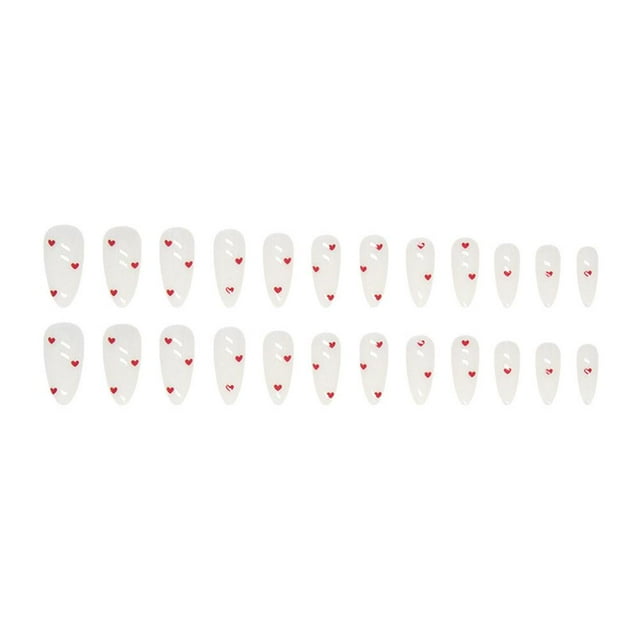Little Love 24 Pcs Press on Nails Pink Gradient Fake False Nails. Reusable Q4T1