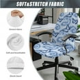 thumbnail image 3 of Xoenoiee Blue Butterfly Tie Dye Print Office Chair Cover with Armrest Covers, 3 PCS Stretch Desk Chair Cover Gaming Chair Covers Washable Computer Chair Slipcovers, L, 3 of 6