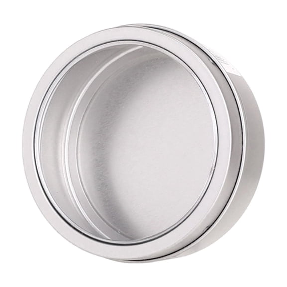 Tepsmf Magnetic Round Metal Storage Tin with Lid Multi Purpose Container for Spare Buttons Beads Crafts Kitchen Home