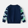 thumbnail image 5 of HAOTAGS Toddler Boys Knitted Sweater, Double-layer Thread Casual Warm Cardigan Round Neck Pullover Navy 7 T, 5 of 9