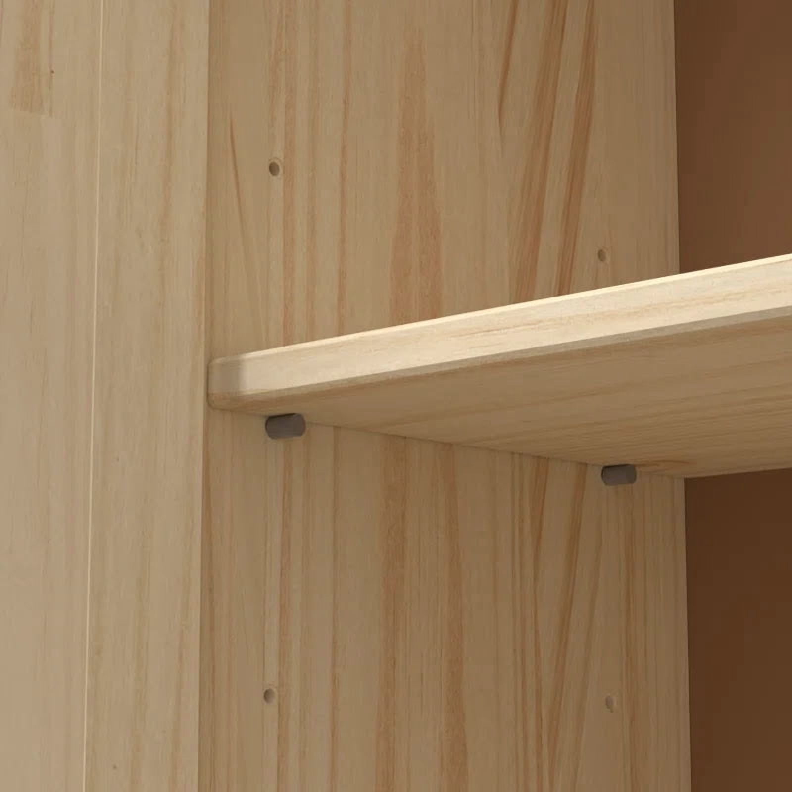 From the Tree Furniture Pantry Cabinet with Adjustable Shelves, Solid Pine Wood, Unfinished, 2 Doors