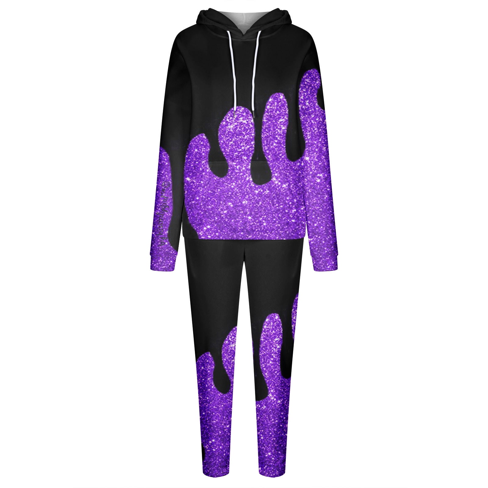 Men Sweat Suit 2 Piece Outfit Casual Solid Crewneck