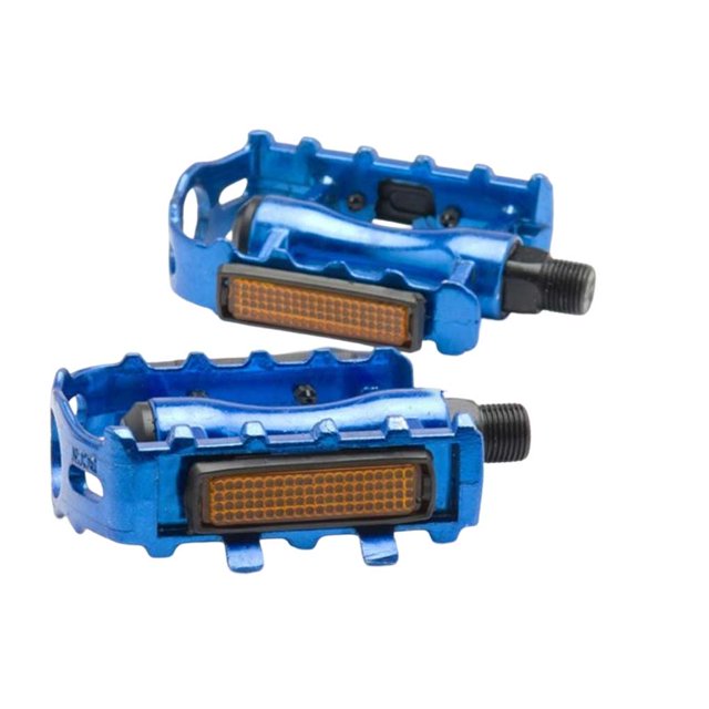 Scienceny Pedales para bicicletas Aleación de aluminio Extraíble Antideslizante Compatible con bicicletas Pedal Robusto Plataforma más ancha Accesorios para motos Azul
