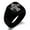 Black, variant on Stainless Steel Royal Fleur De Lis Engraved Square Flat Top Biker Style Polished Signet Ring