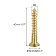 thumbnail image 2 of Uxcell M6 x 40mm Wood Screws Slotted Flat Head Brass Self-Tapping Screw 50 Pack, 2 of 5