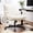 Beige, variant on Hforesty Cross Legged Office Chair with Wide Seat & Flip-up Arms, Rolling Wheels for Home, Office, Vanity, Green