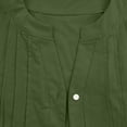 thumbnail image 4 of Women's Summer Solid Color V Neck Sleeveless Button Down Top Shirt Blouse for Casual Work Office Vacation Outfits Fashion Essential Gift for Women | Sopatenor,Army Green XL, 4 of 8