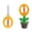 MulticolorA, variant on JoyHoop Flower Shaped Scissors with Stand, Stainless Steel Blades for Paper Cutting and Crafts, Multicolor, 6.14 x 3.15 Inches