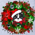 thumbnail image 2 of CafePress - Cat In Christmas Wreath - Cute Infant Baby Football Bodysuit, 2 of 3