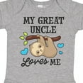 thumbnail image 4 of Inktastic My Great Uncle Loves Me with Sloth and Hearts Boys or Girls Baby Bodysuit, 4 of 5