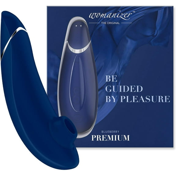 Womanizer Premium Clitoral Sucker, Pleasure Air Vibrator & Stimulator, Blue