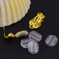 thumbnail image 6 of 40pcs 2 Styles Earring Pads Silicone Earring Cushions Back Pads Comfort Earring Cushions for Clips on Earrings, Clear and White, 6 of 7