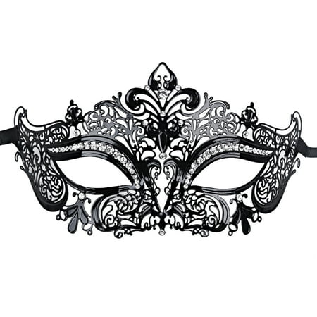 coxeer masquerade masks for women metal mardi gras mask venetian