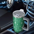thumbnail image 6 of Green Christmas Tree Pattern Tumbler with Handle and Lid,40oz Double Wall Vacuum Insulated Tumbler,Cups Gift for Women and Men, 6 of 7