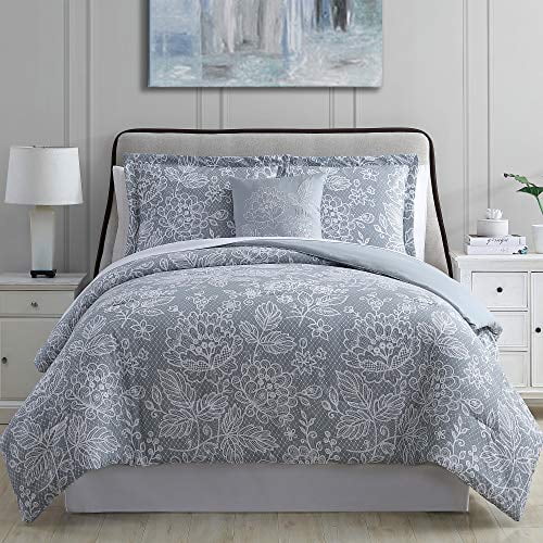 Amrapur Overseas 4BNB68RG-OLV-QN 8 Piece Olivia Printed Reversible Bed in A Bag, Queen