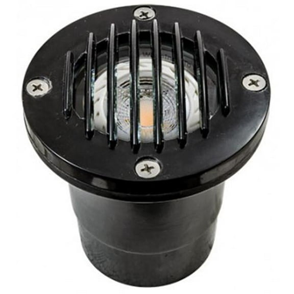 Dabmar Lighting FG317-B 20 watt Fiberglass Well Light with Grill - MR16, Black - 12V