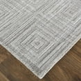 thumbnail image 5 of Feizy Redford Transitional Solid, Gray/Silver, 1'6" x 1'6" Swatch Sheen Handmade Casual Geometric Design Carpet for Living Dining Bed Room, 5 of 8