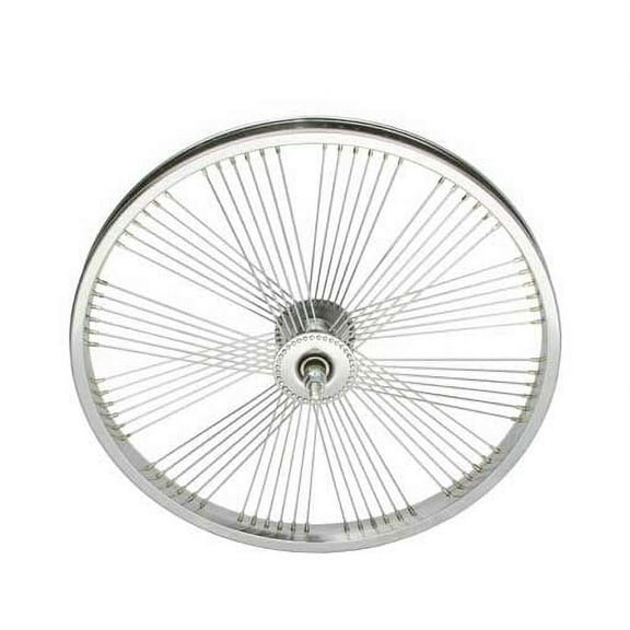 20" Fan 72 Spoke Front Wheel 14G Chrome. Bicycle wheel, bike wheel, Lowrider bike wheel, lowrider bicycle wheel, bmx