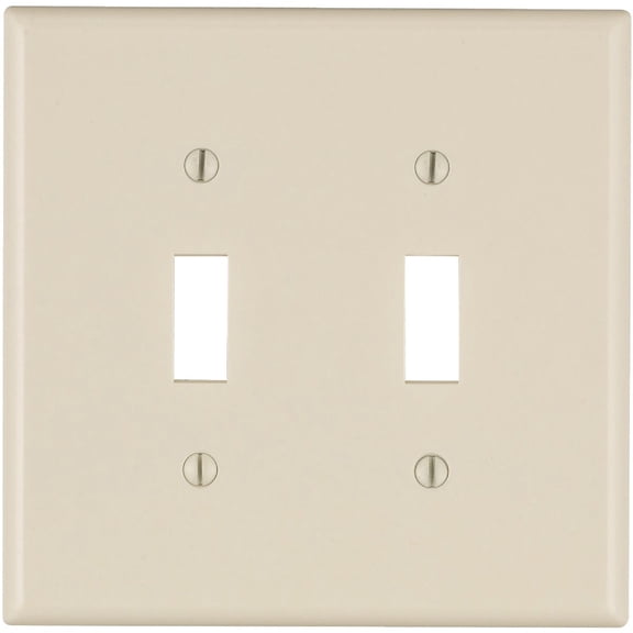 Leviton 80509 Brown Midway Two Gang Toggle Light Switch Wall Plate