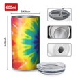 thumbnail image 4 of 20oz Coffee Tumblers Rainbow Tie Dye Mandala Pattern Stainless Steel Vacuum Insulated Travel Tumbler Coffee Cups Mug with Lid and Straw with Cleaning Brush for Cold & Hot Drinks, 4 of 5