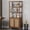 Reclaimed Caramel Oak, variant on Surmoby 70.9" H Rattan Bookshelf with Storage Cabinet – 3 Adjustable Heights, Metal Anti-Tilt Device, Smooth & Firm Hinges, Stable & Durable Legs, Unique Display Shelf for Office Living Room