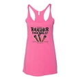thumbnail image 2 of My Savior is Tougher than Nails Bible Verse | Female Inspirational/Christian Premium Tri-Blend Racerback Tank Top, Vintage Pink, Large, 2 of 3