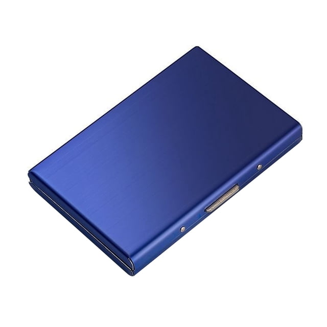 Visland Slim Card Holder Holds Up to 10 Cards Stainless Steel Portable RFID Blocking Protects Privacy Card Wallet Lightweight Card Organizer