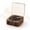 Brown, variant on Waves Vinyl Bluetooth Speaker, Retro Vinyl Style Combined with Audio-Visual Effects, Wireless and Flexible, Compact and Versatile, Suitable for a Bedroom Desk, Study, Apartment