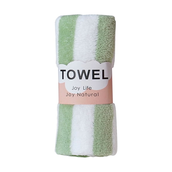 Coral Fleece Washcloths, 11.8 x 23.6 Inches Face Towels, Highly Absorbent Towels for Bathroom, Hotel, Spa, Large Bathroom Towels Striped (Green)
