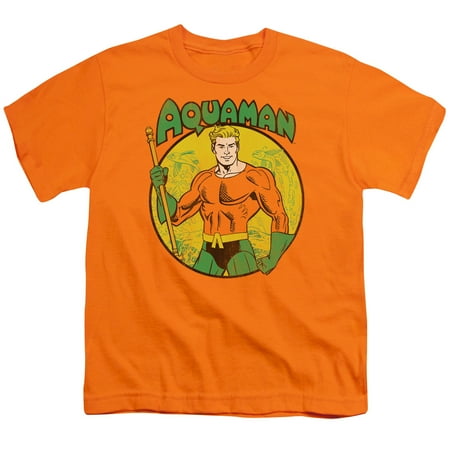 Dc/Aquaman S/S Youth 18/1 Orange Dco271