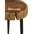 thumbnail image 3 of Coaster Keith Round Solid Tree Trunk Side Table, Natural and Black, 3 of 4
