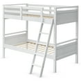 thumbnail image 1 of Costway Lit Superposé Simple sur Simple Convertible en 2 Lits Individuels en Bois Blanc, 1 of 10