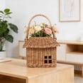thumbnail image 6 of House-Shaped Wicker Basket with Lid,Handwoven Rattan Storage Basket for Home Decor,Kids Picnic,Organizer|Decorative Brown Woven Gift Box,Versatile for Toys,Wall Hanging(S), 6 of 7