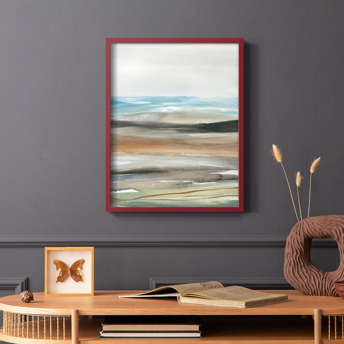 Nature's Many Layers I in Red Solid Wood 8 x 10 Framed Print