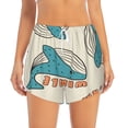 thumbnail image 2 of Fotbe Cute colorful whale Pattern Womens High Waist Running Shorts Athletic Workout Quick Dry Shorts for Women with Pockets Gym Yoga Summer Shorts-Medium, 2 of 7