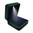 thumbnail image 6 of QIQUWOHUL LED Lighted Ring Box Earring Ring Bracelet Necklace Case Wedding Ring Jewelry Display Packaging Organizer Storage Holder Engagement Jewelry Display Case Box, 6 of 7