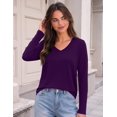 thumbnail image 4 of Zeagoo Basic T-Shirt for Womens Long Sleeve V Neck Tops Dressy Casual Shirts Fall Trendy, 4 of 6